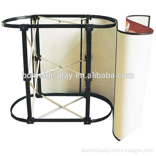 Metal folding table with 2*1 pop up, portable display table